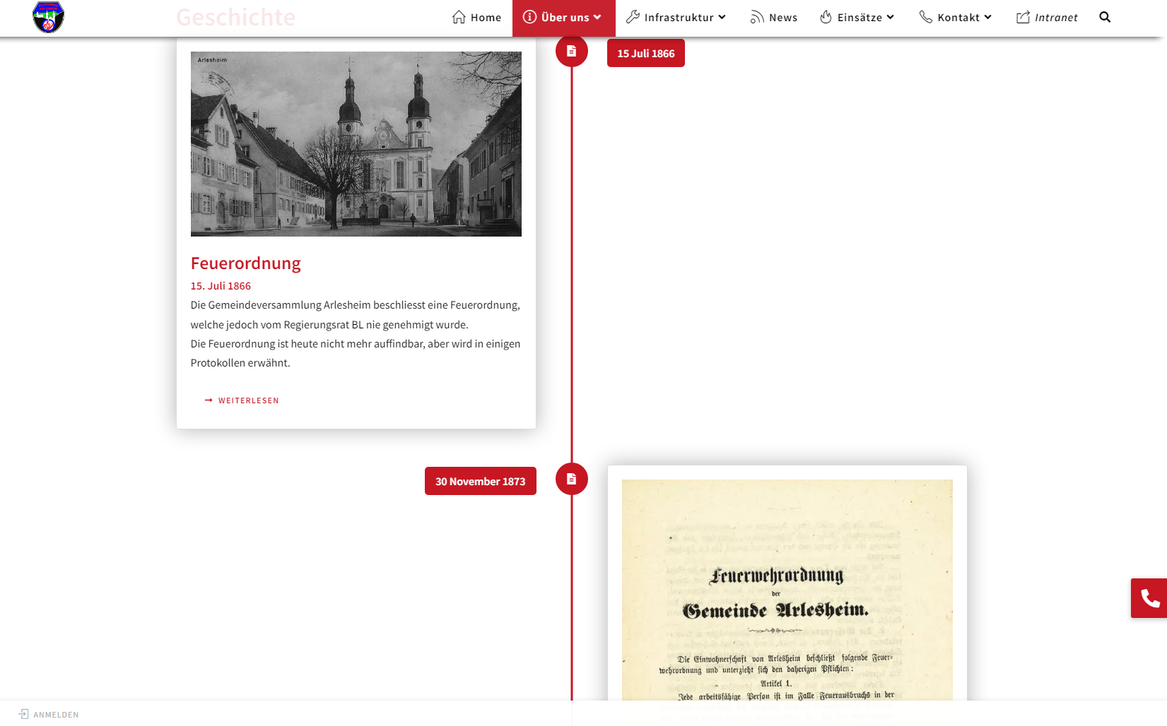 Homepage-Geschichte